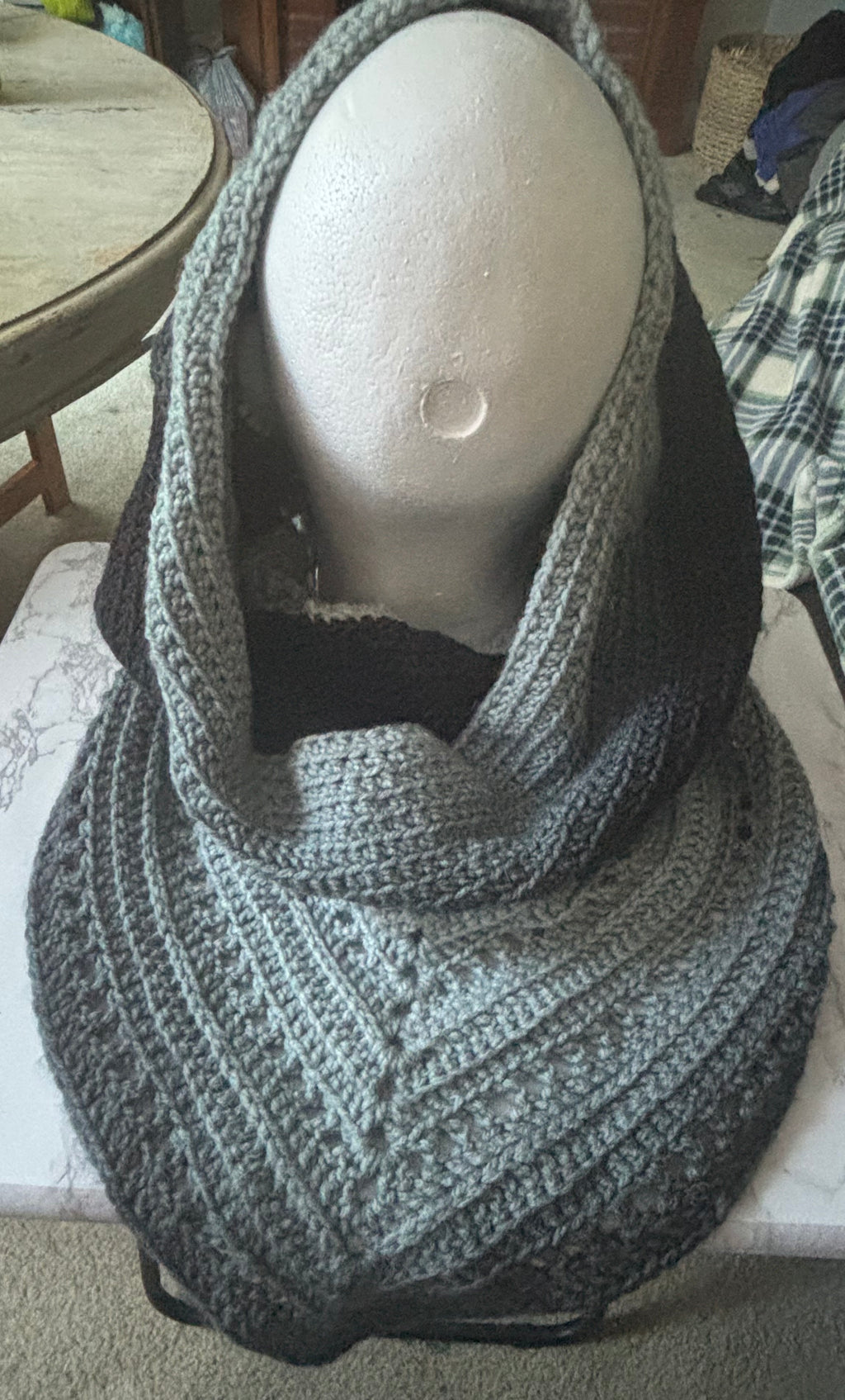 Hooded cowl scarf