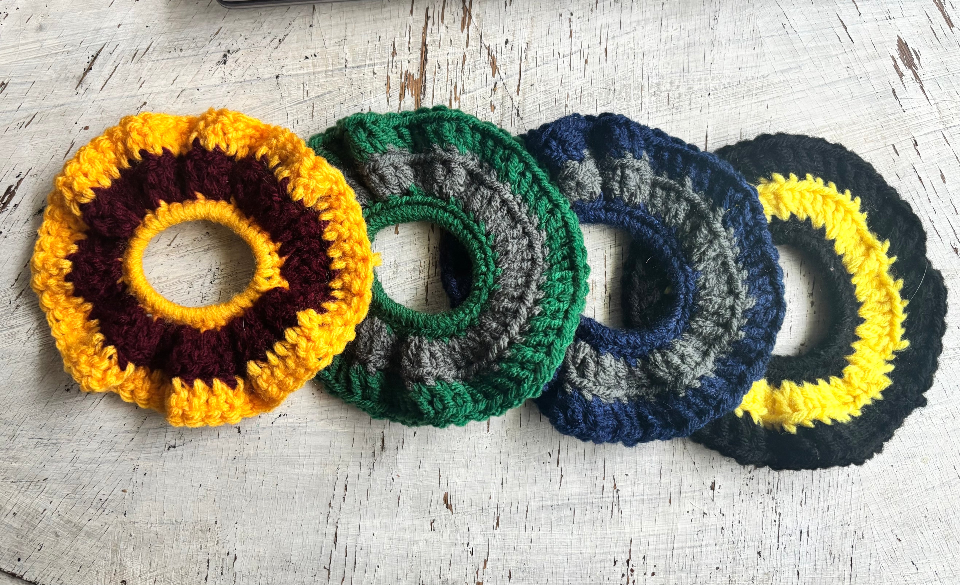 Hogwarts House scrunchie set