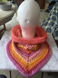 Hooded cowl scarf